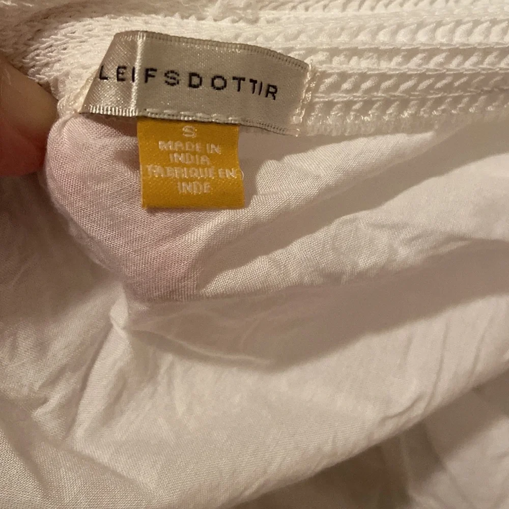 Anthropologie White Off-Shoulder Peasant Blouse